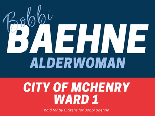 A Baehne for Alderwoman yard sign